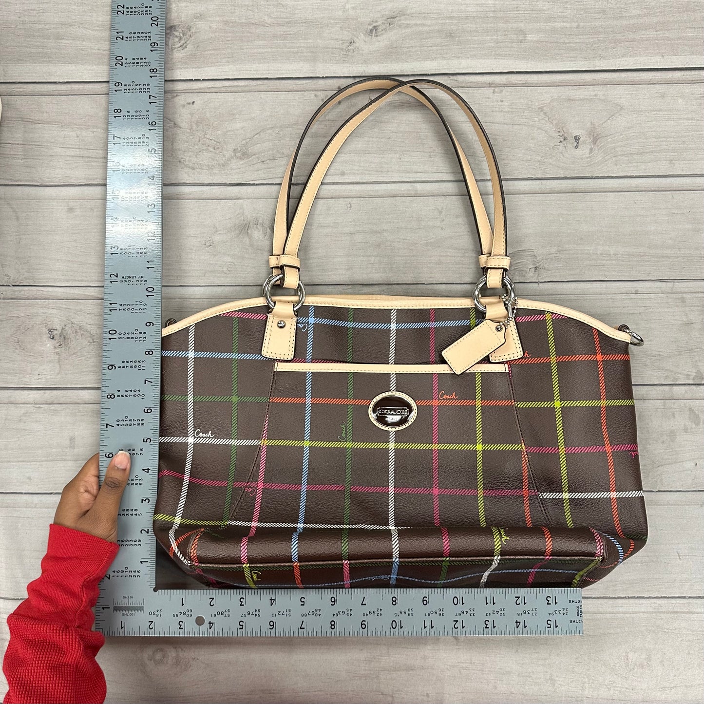 Handbag Designer By Coach, Size: Large