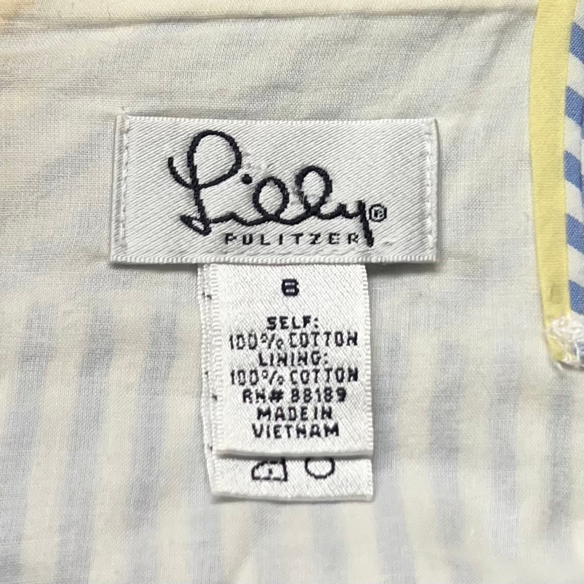 Dress Designer By Lilly Pulitzer In Blue & White, Size: S