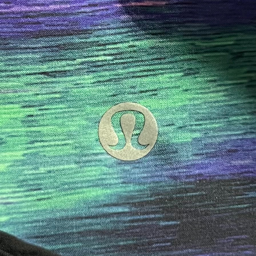 Athletic Shorts By Lululemon In Green & Purple, Size: 4