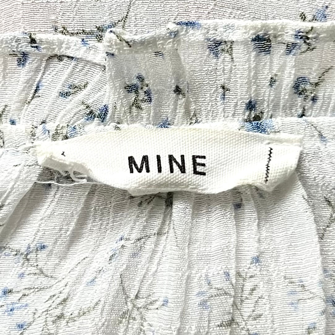 Top Short Sleeve By Mine In Blue & White, Size: L