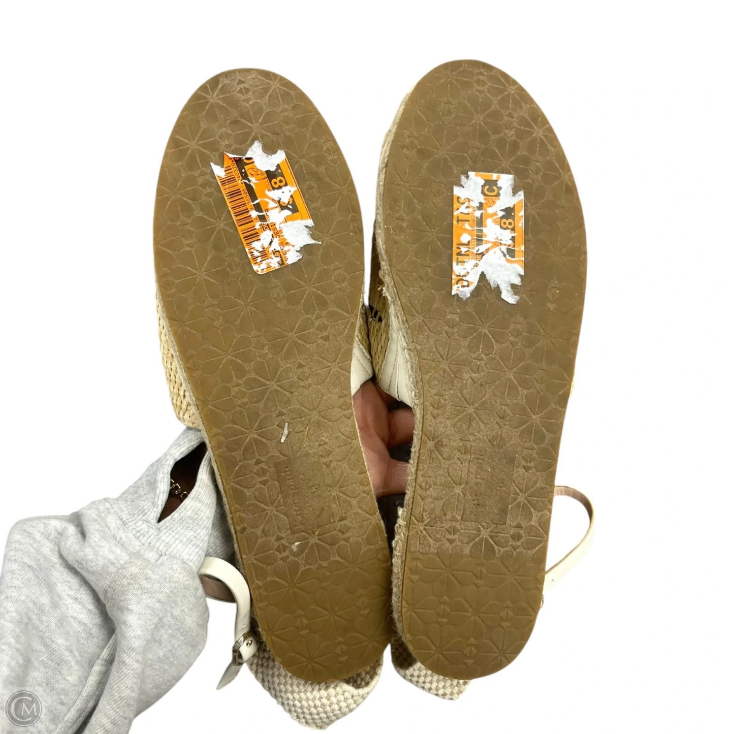 Shoes Designer By Kate Spade In Tan & White, Size: 10