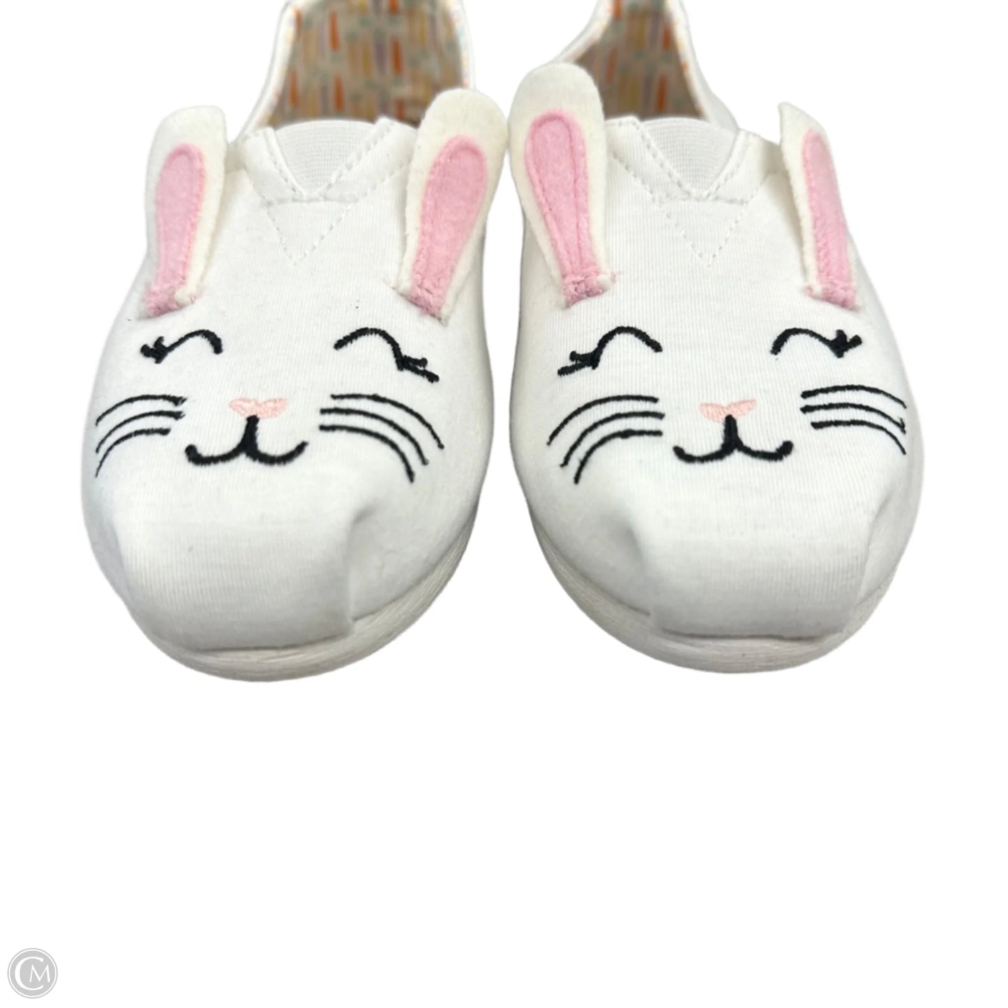 Shoes Flats By Toms In Pink & White, Size: 6.5
