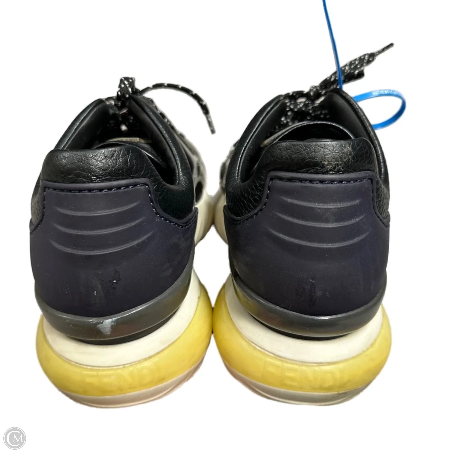 Shoes Luxury Designer By Fendi In Black & Blue, Size: 9.5