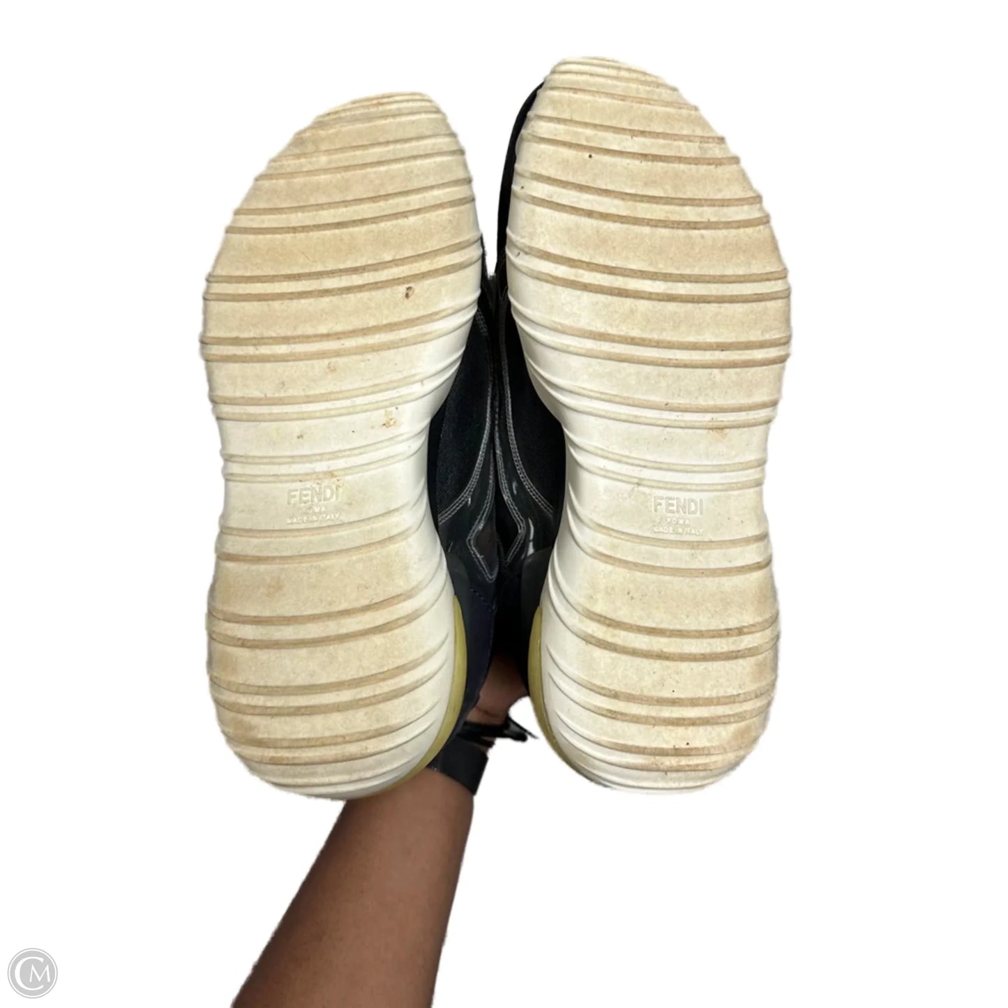 Shoes Luxury Designer By Fendi In Black & Blue, Size: 9.5