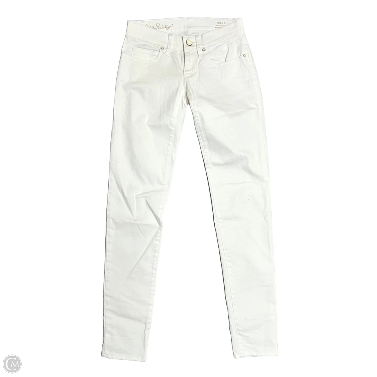 Jeans Designer By Lilly Pulitzer In White Denim, Size: 0