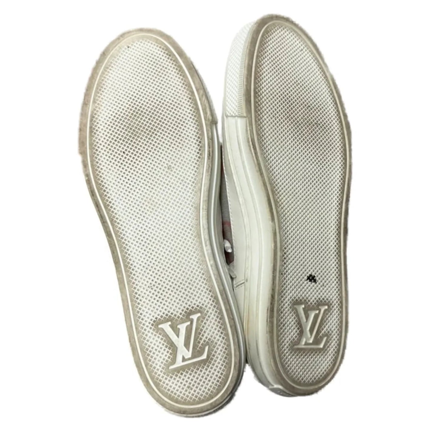 Shoes Luxury Designer By Louis Vuitton In Pink & White, Size: 8.5