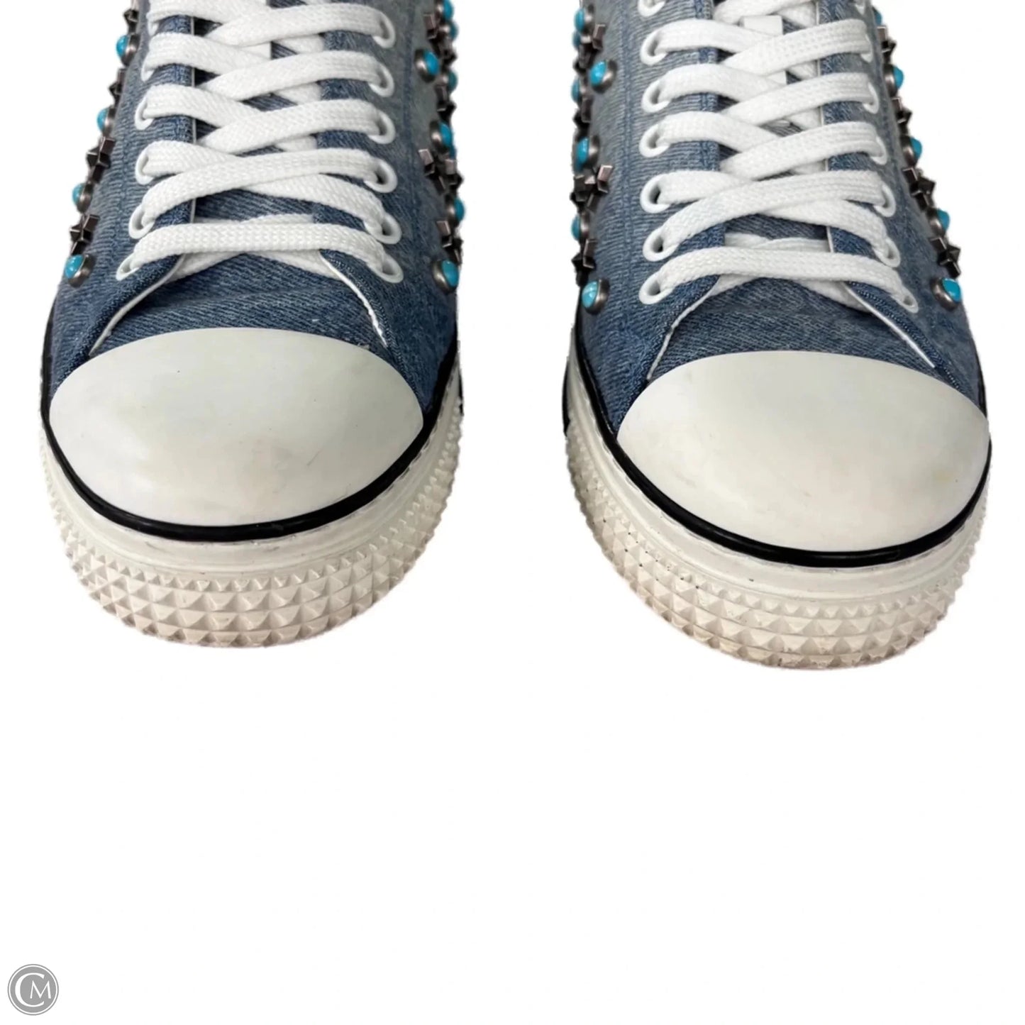 Shoes Luxury Designer By Valentino-garavani In Blue Denim, Size: 7.5
