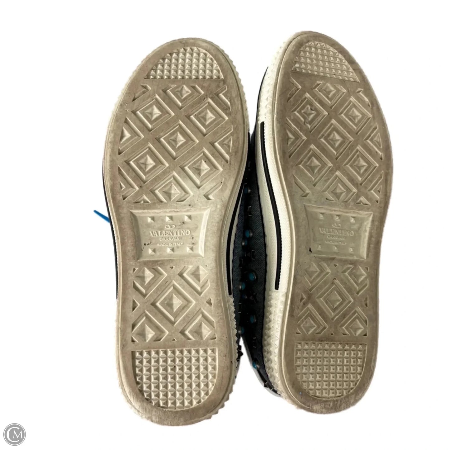 Shoes Luxury Designer By Valentino-garavani In Blue Denim, Size: 7.5