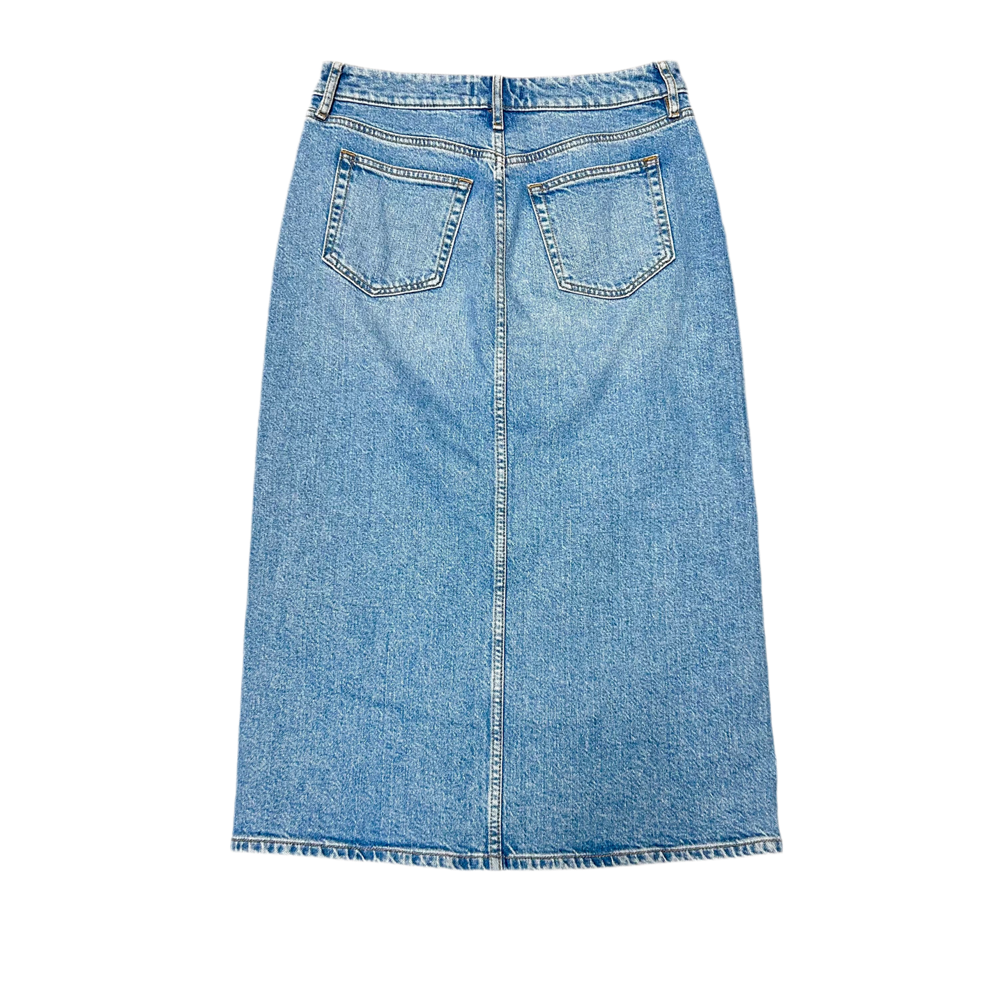 Skirt Midi By Loft In Blue Denim, Size: 0