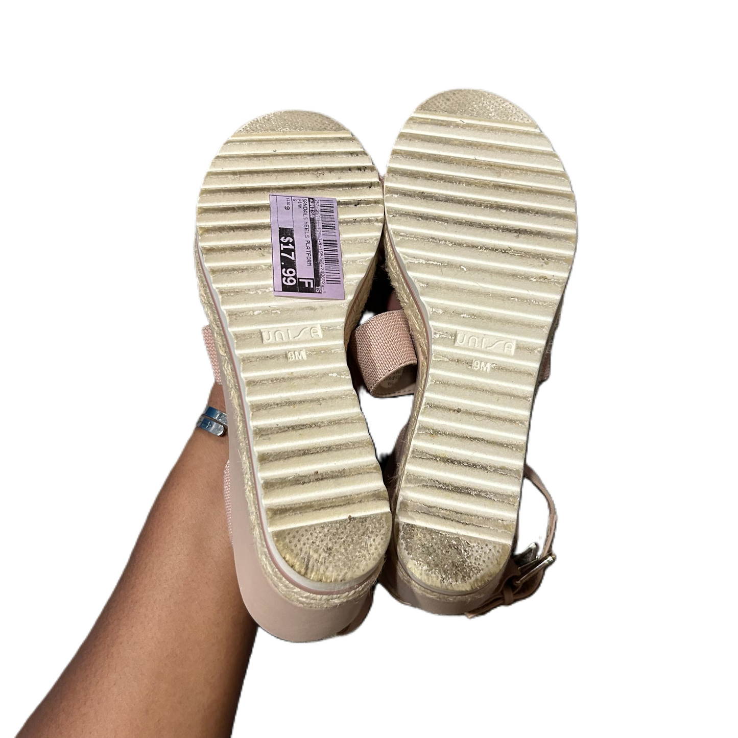 Sandals Heels Platform By Unisa Size: 9