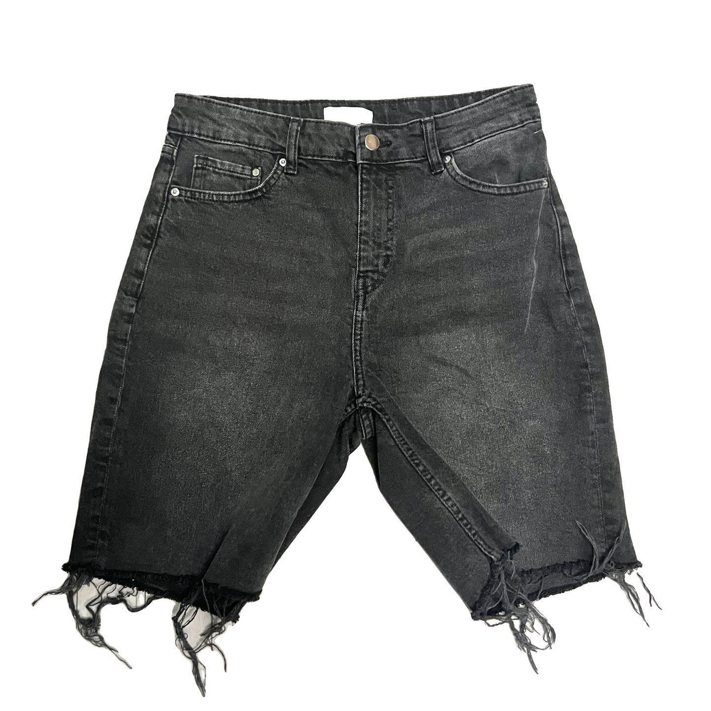 Shorts By H&m In Black Denim, Size: M