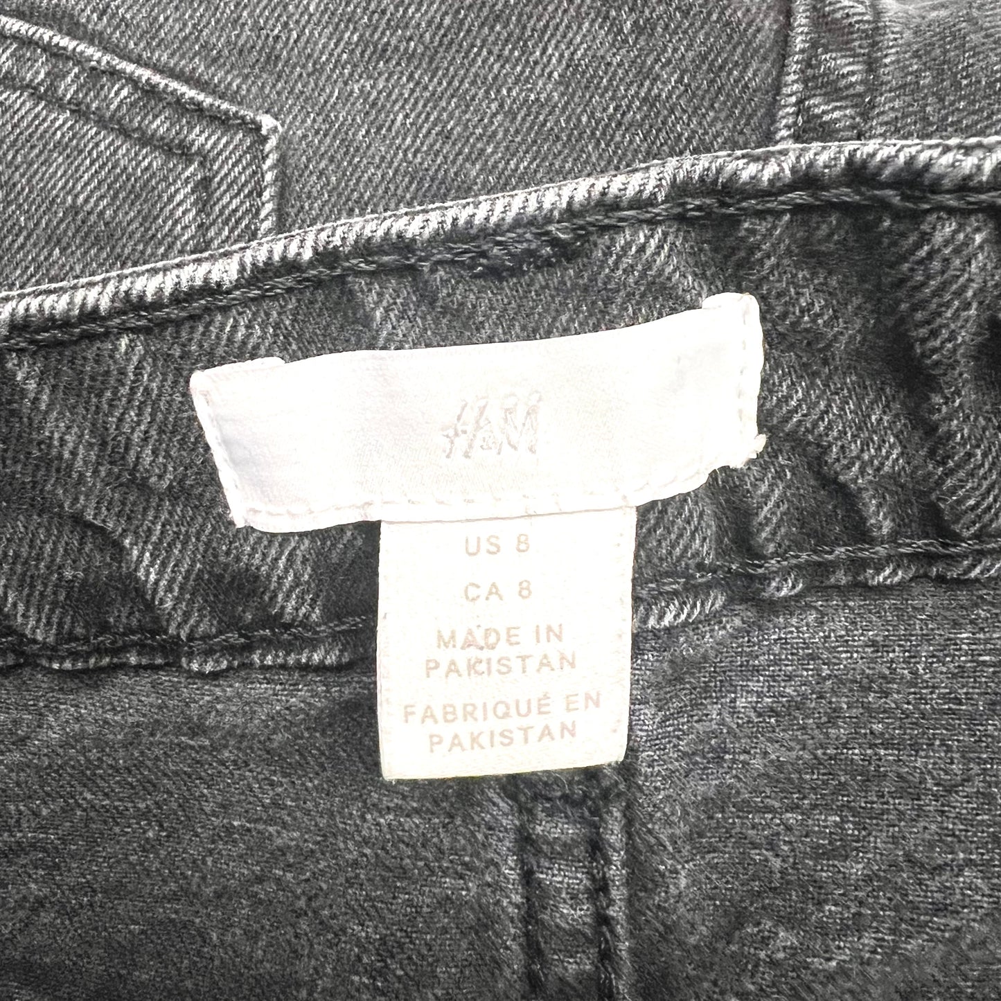 Shorts By H&m In Black Denim, Size: M