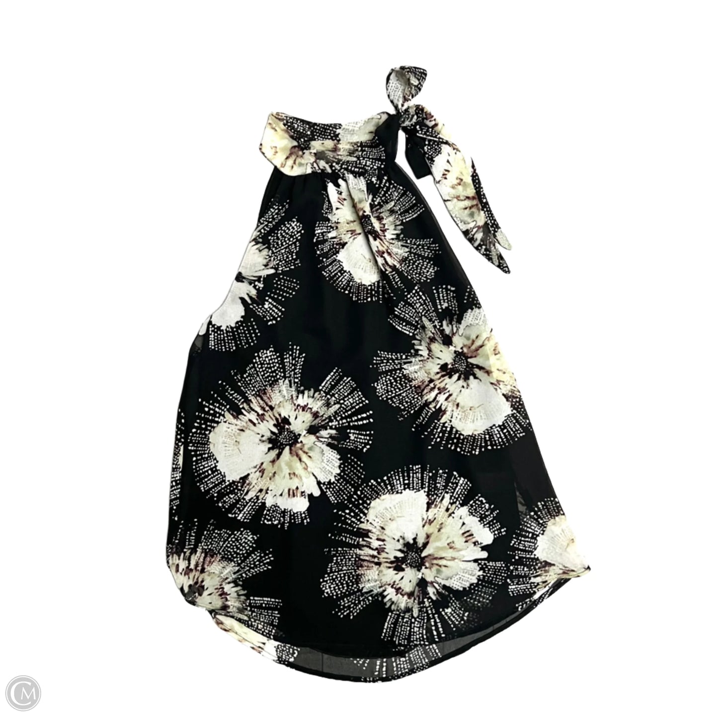 Top Sleeveless By Veronica M In Black & Cream, Size: Xs