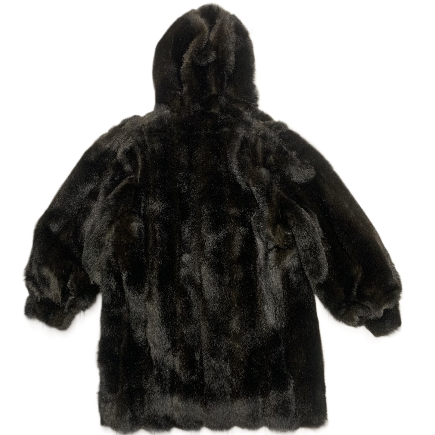 Coat Faux Fur & Sherpa By J Percy For Marvin Richards In Black & Brown, Size: Xs