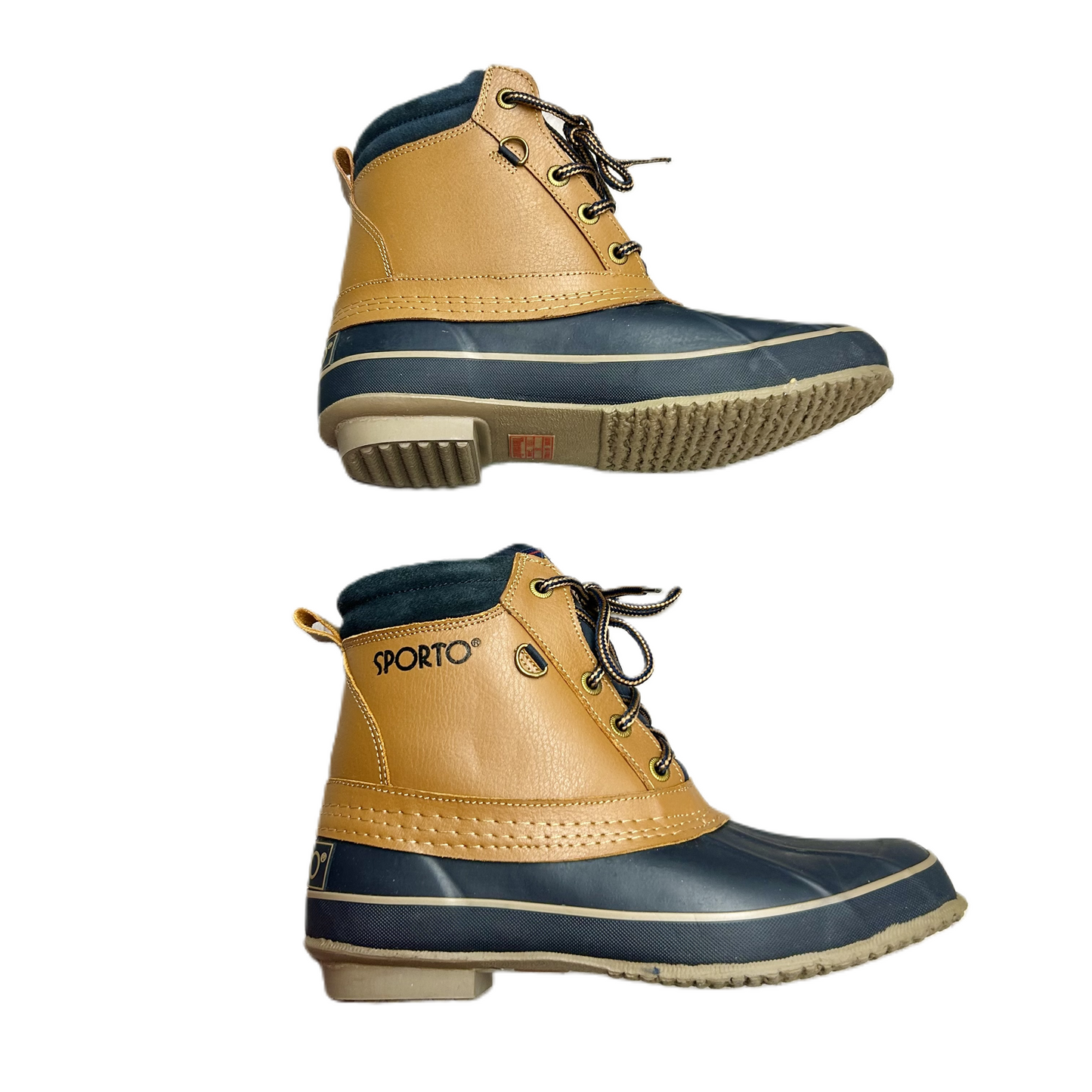 Boots Rain By Sporto In Blue & Brown, Size: 8