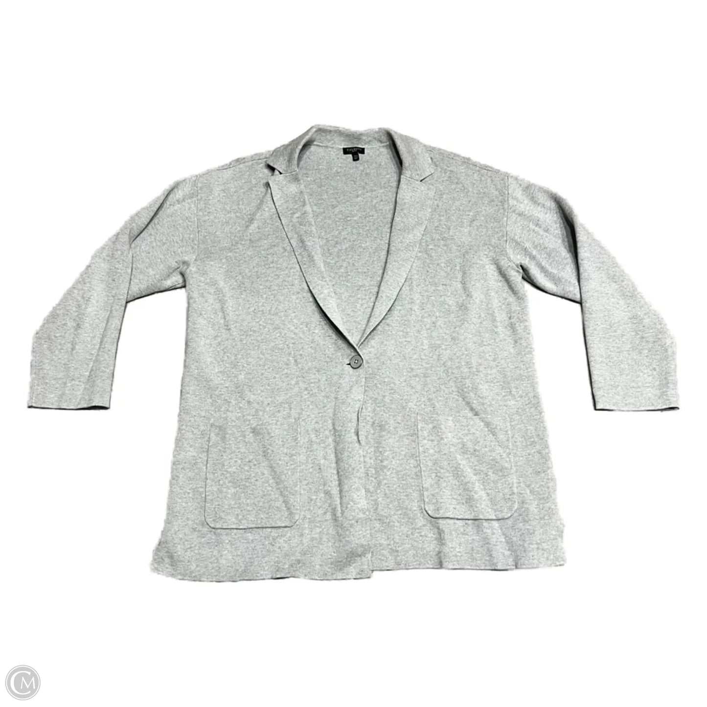 Sweater Cardigan By Talbots In Grey, Size: Xl
