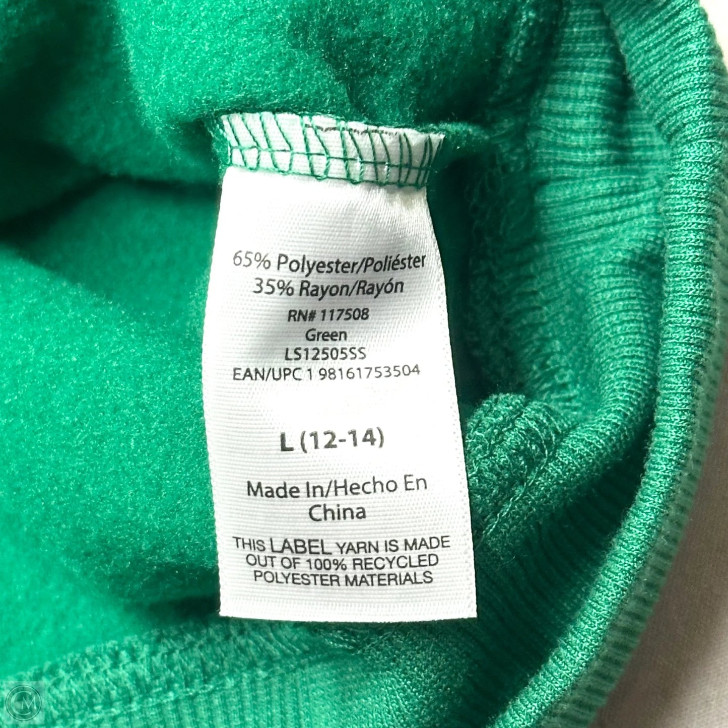 Sweatshirt Crewneck By Wound Up In Green, Size: L