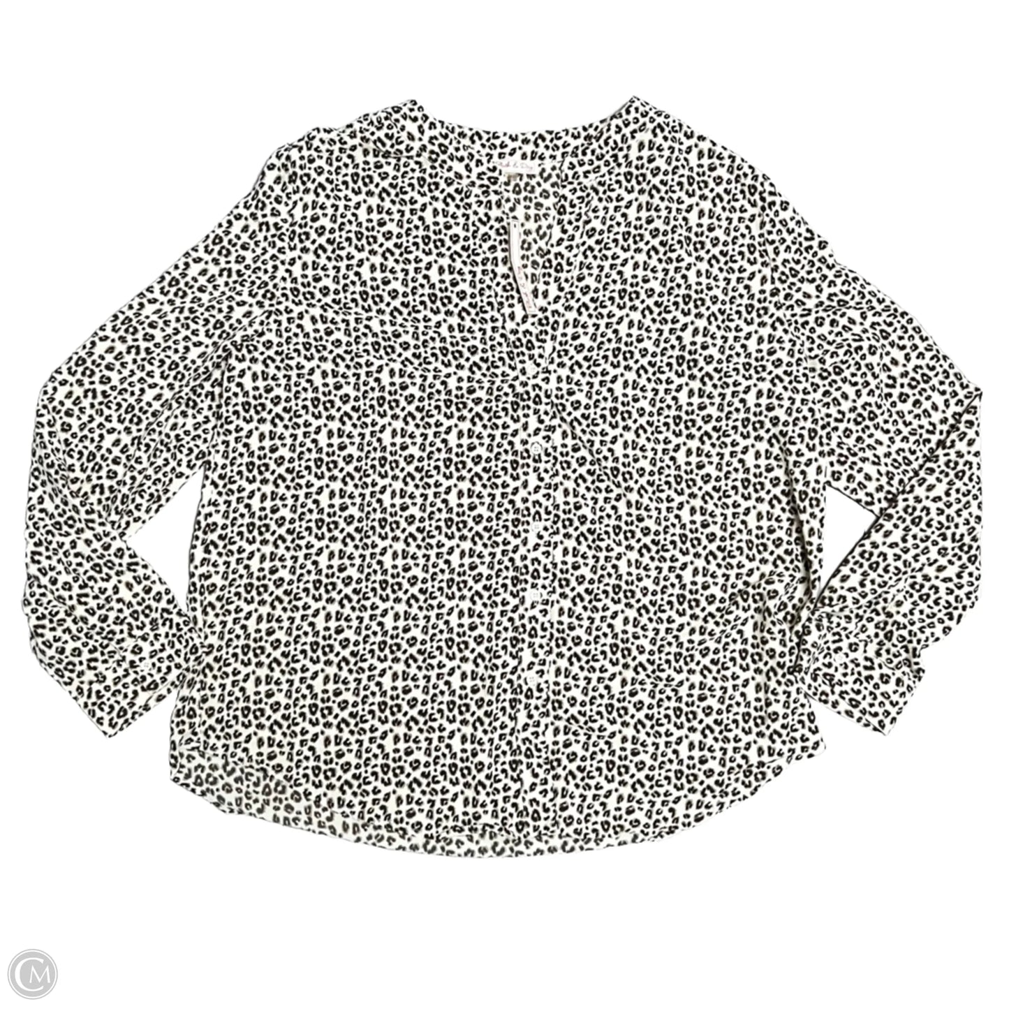 Top Long Sleeve By Blush and Day In Leopard Print, Size: 3x