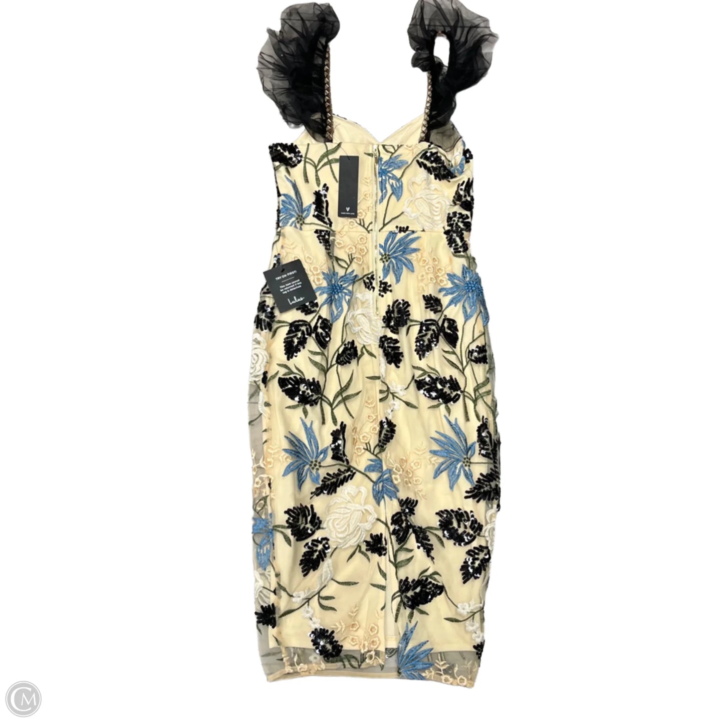 Dress Party Short By Lulus In Black & Tan, Size: Xs