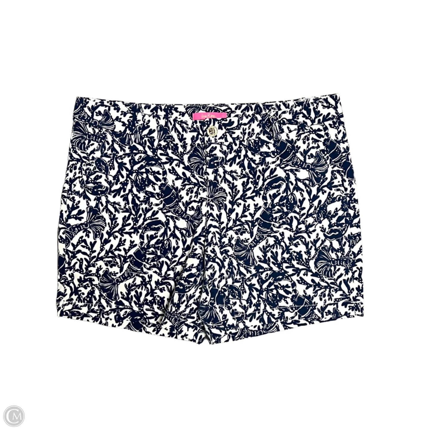Shorts Designer By Lilly Pulitzer In Blue & White, Size: 16