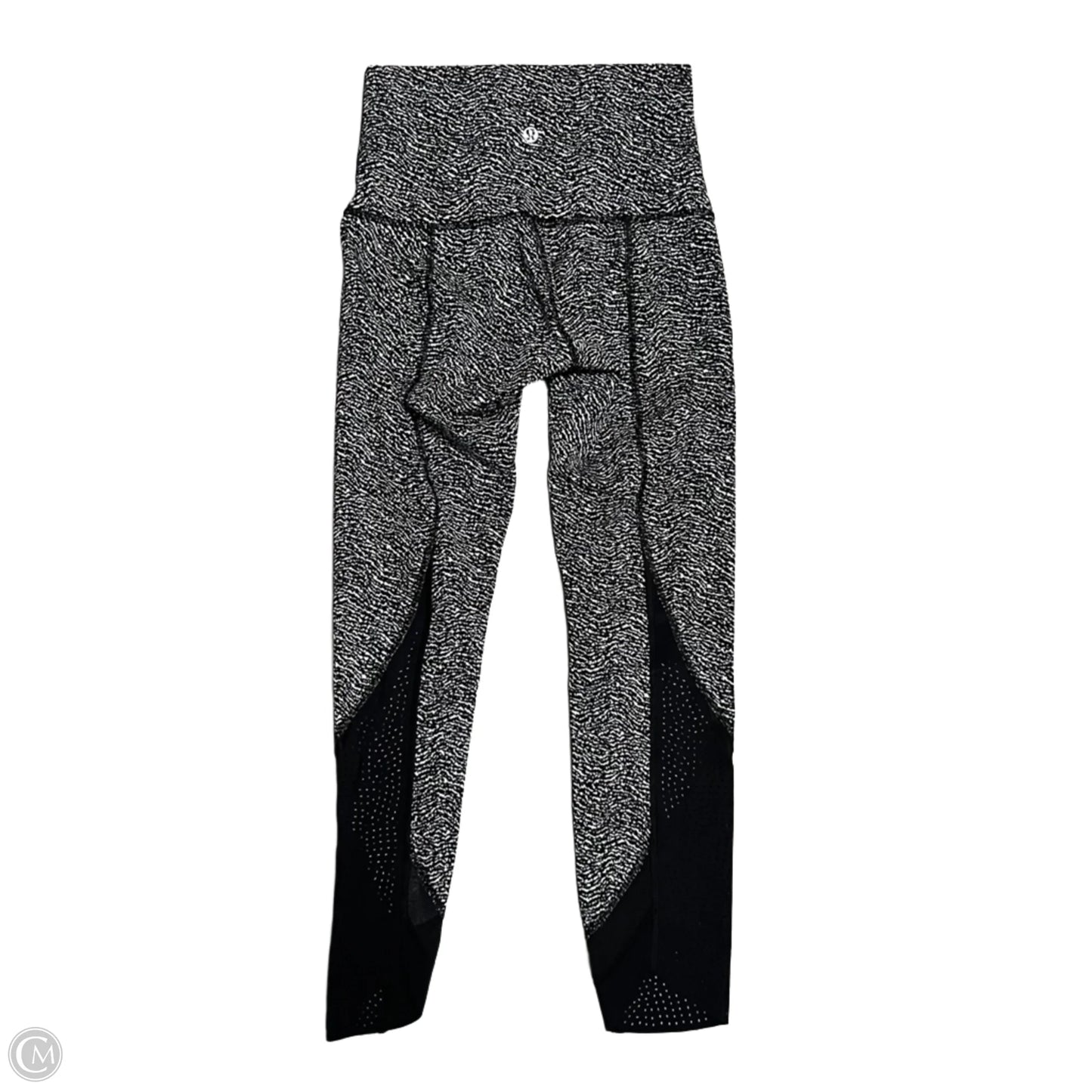 Athletic Capris By Lululemon In Black & White, Size: 4