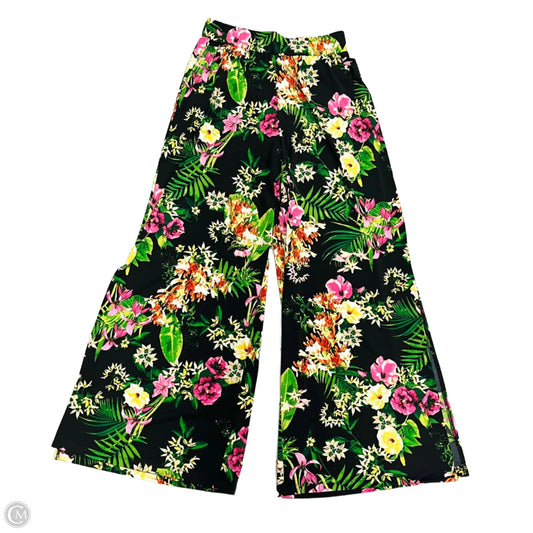 Pants Wide Leg By Gilli In Black & Green, Size: Xs