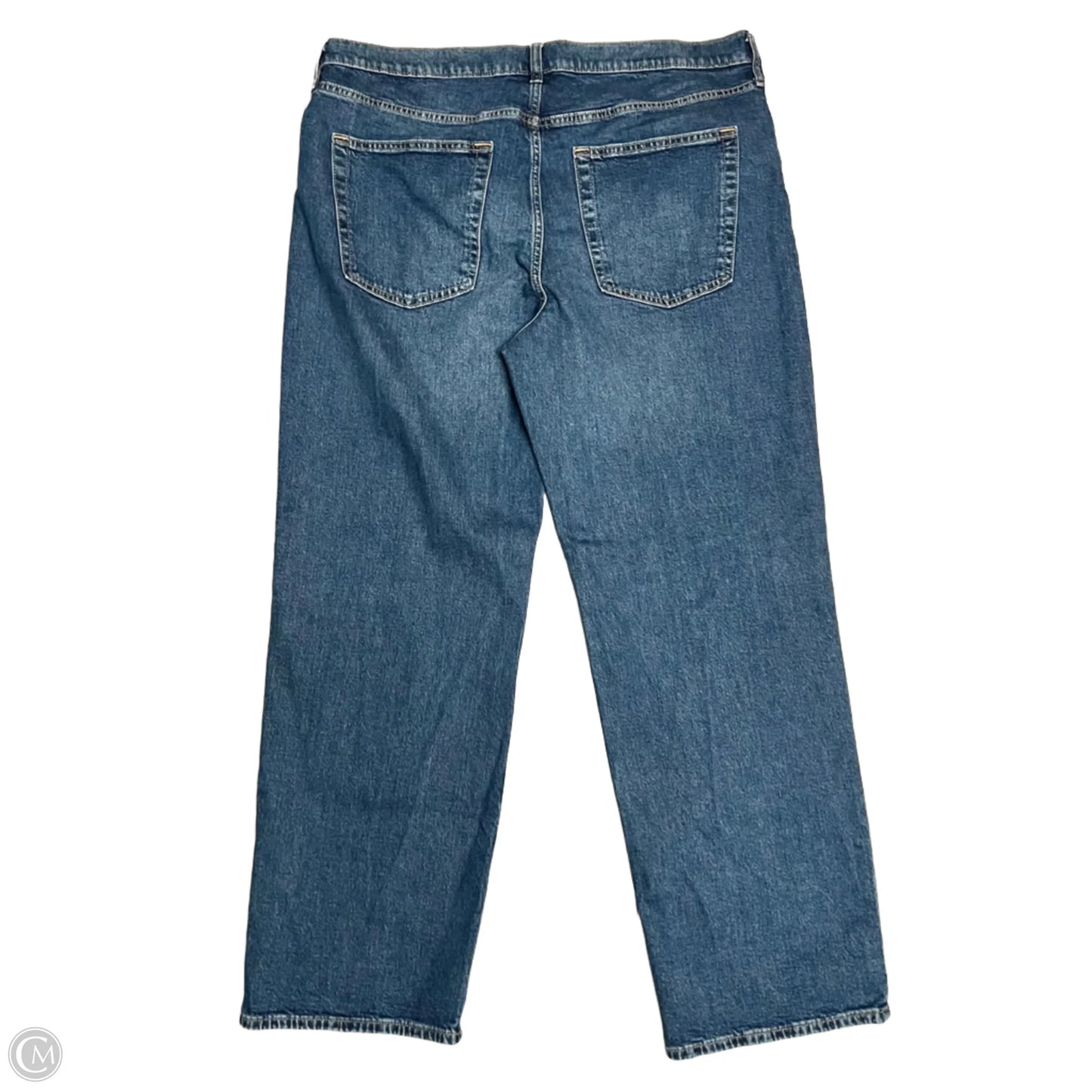 Jeans Wide Leg By Gap In Blue Denim, Size: 16