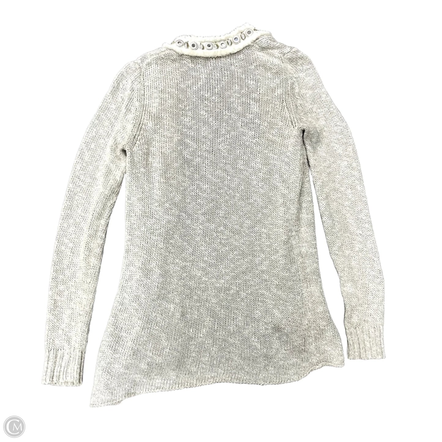 Sweater Cardigan Designer By Tory Burch In Cream, Size: S