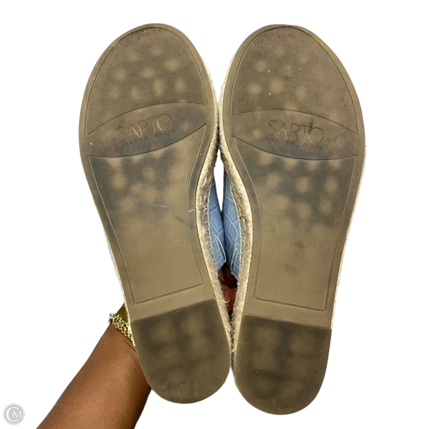 Sandals Heels Platform By Franco Sarto In Blue, Size: 10