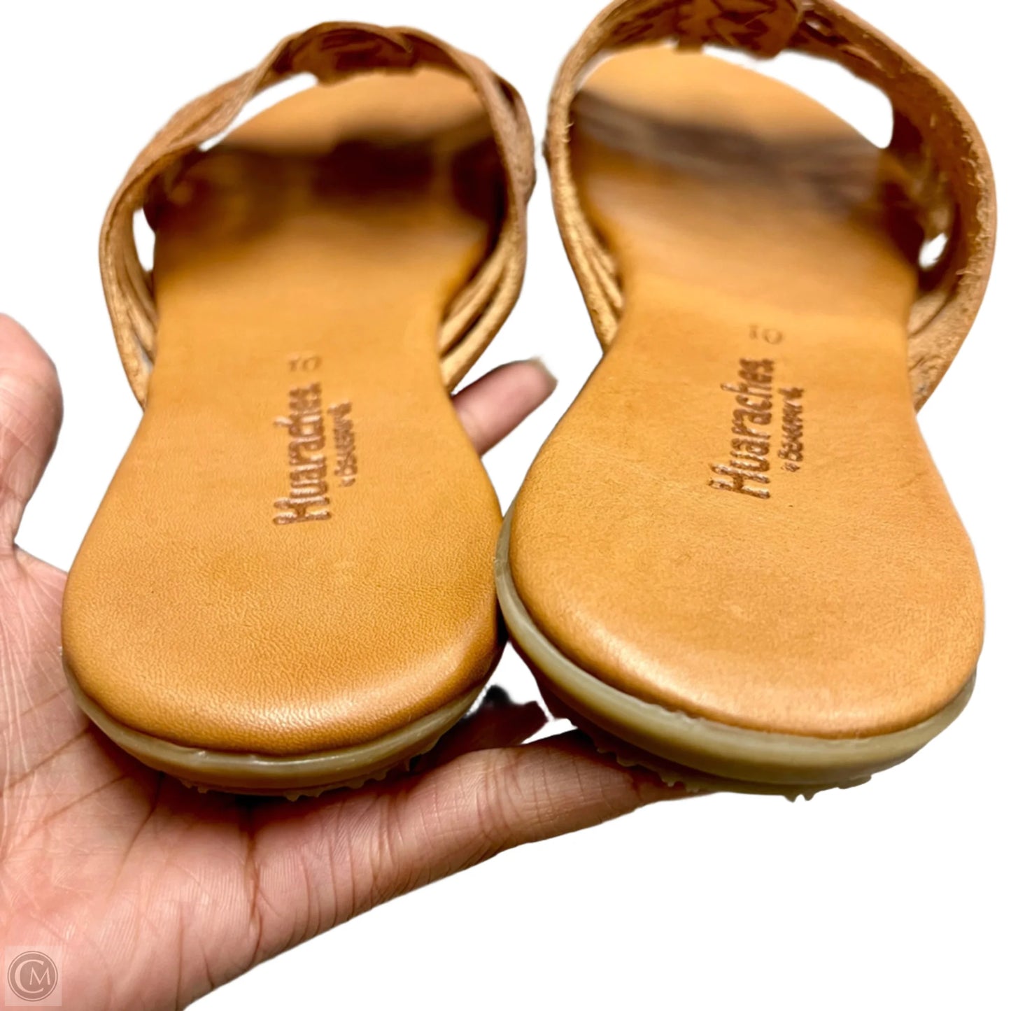 Sandals Flats By Bearpaw In Brown, Size: 10
