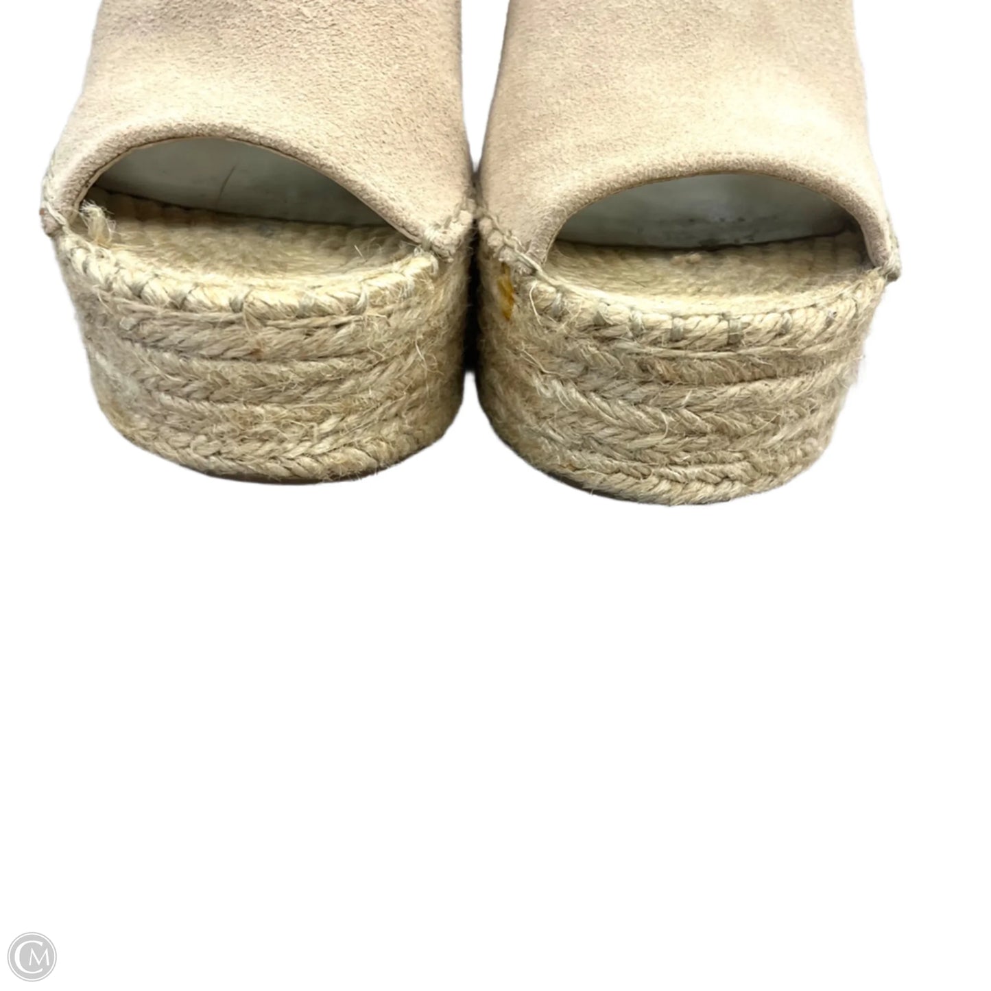 Sandals Heels Wedge By Marc Fisher In Cream, Size: 6.5