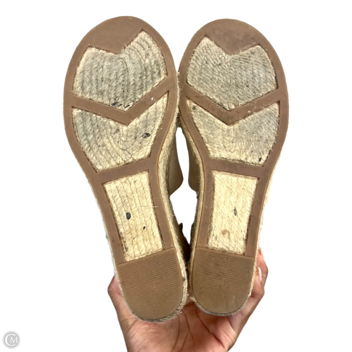 Sandals Heels Wedge By Marc Fisher In Cream, Size: 6.5
