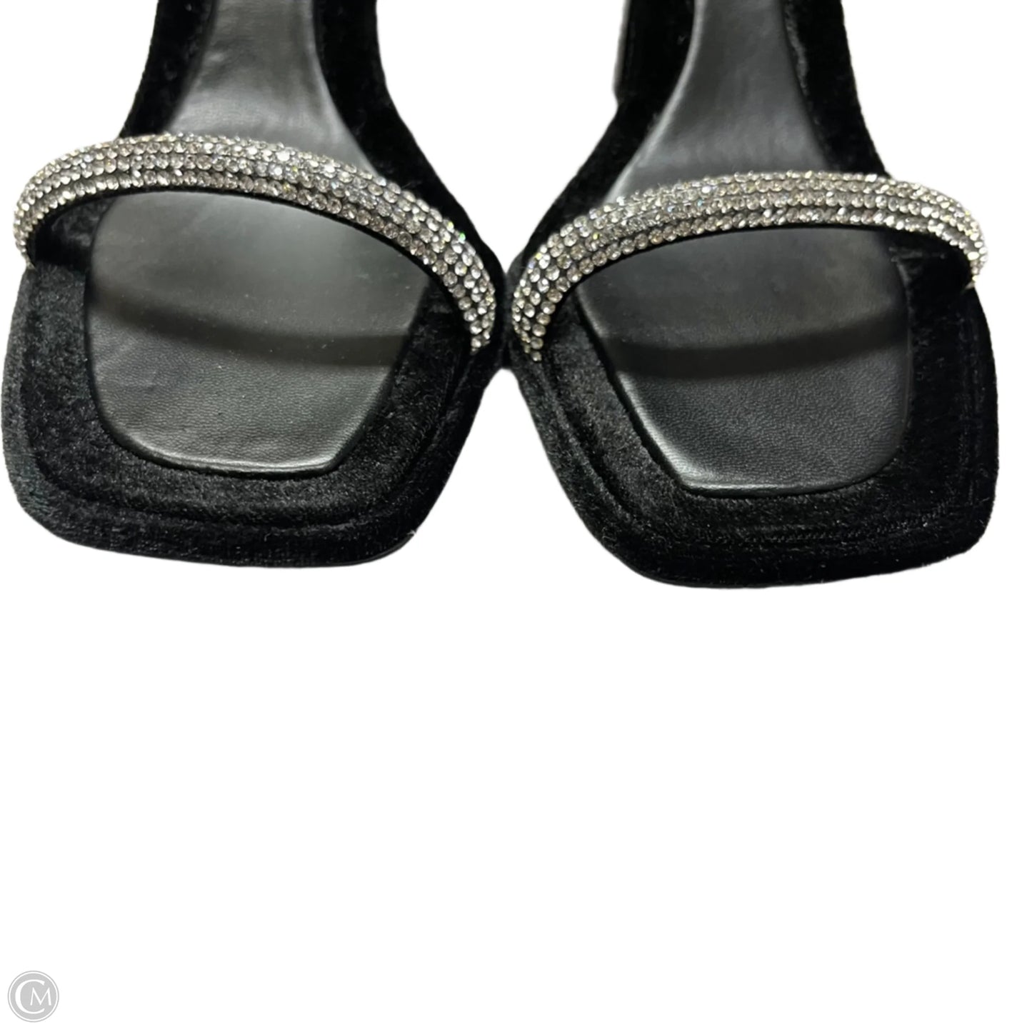 Sandals Heels Kitten By Zara In Black, Size: 5.5