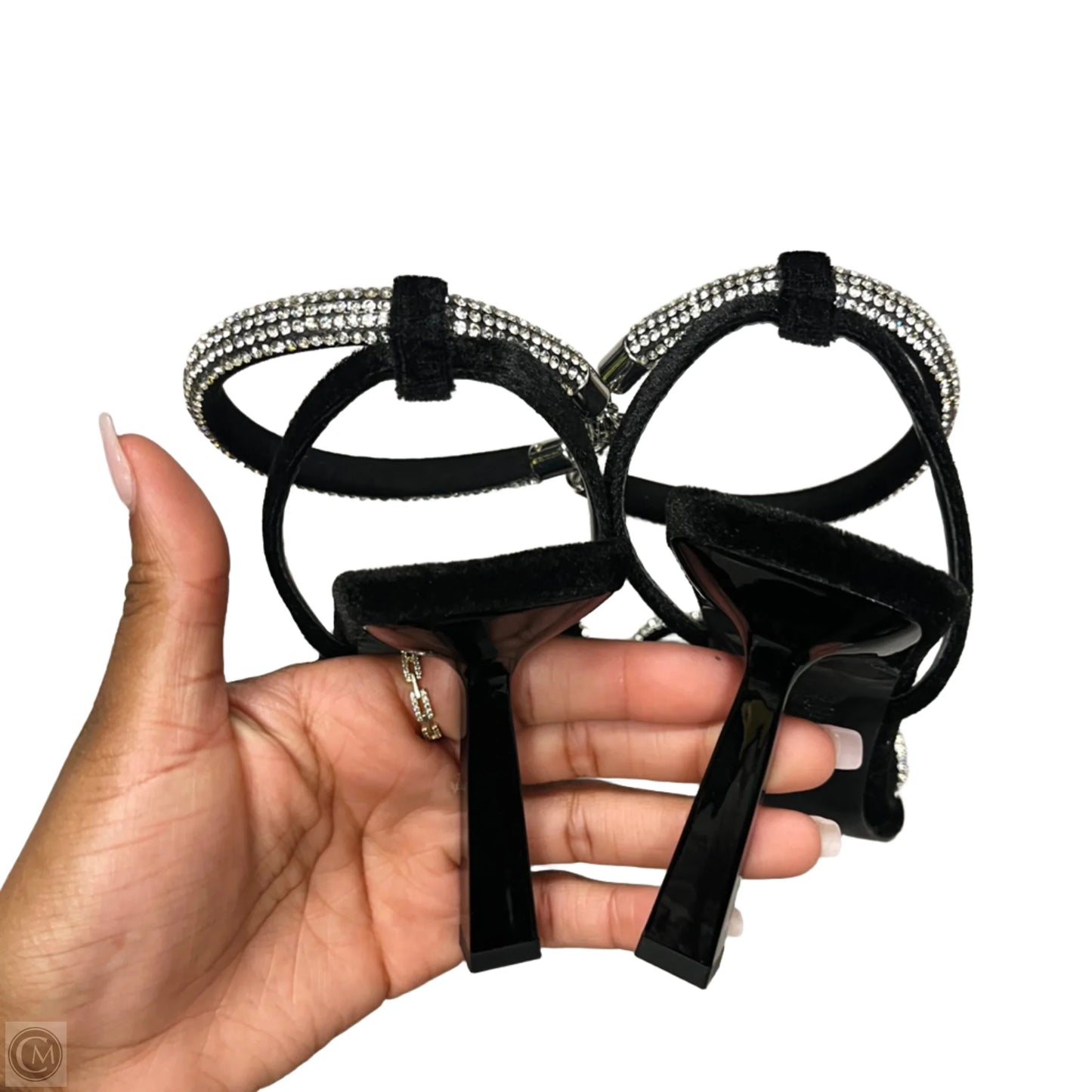Sandals Heels Kitten By Zara In Black, Size: 5.5