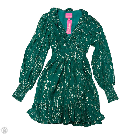 Dress Designer By Lilly Pulitzer In Gold & Green, Size: S