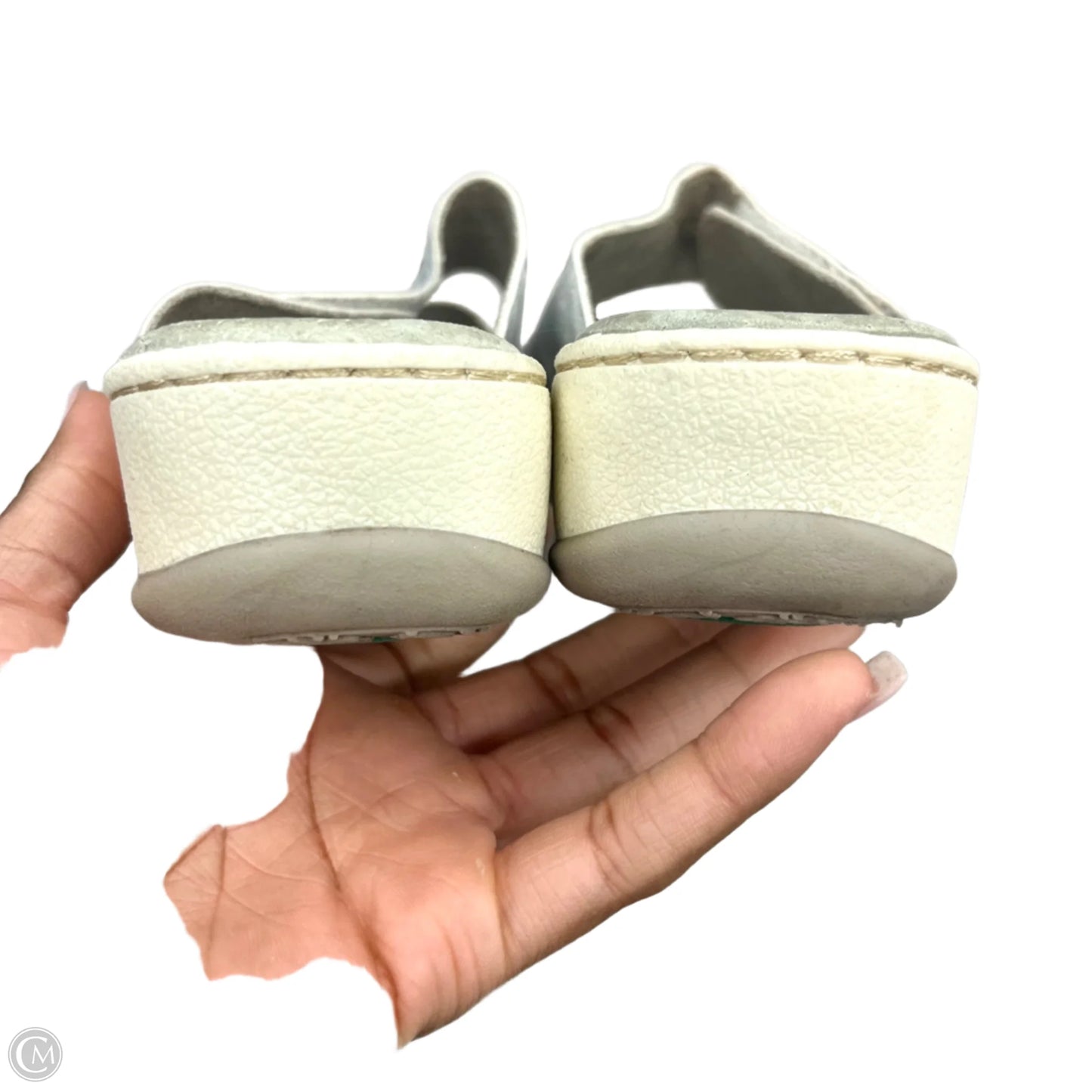 Sandals Heels Platform By Footflex In Silver, Size: 7