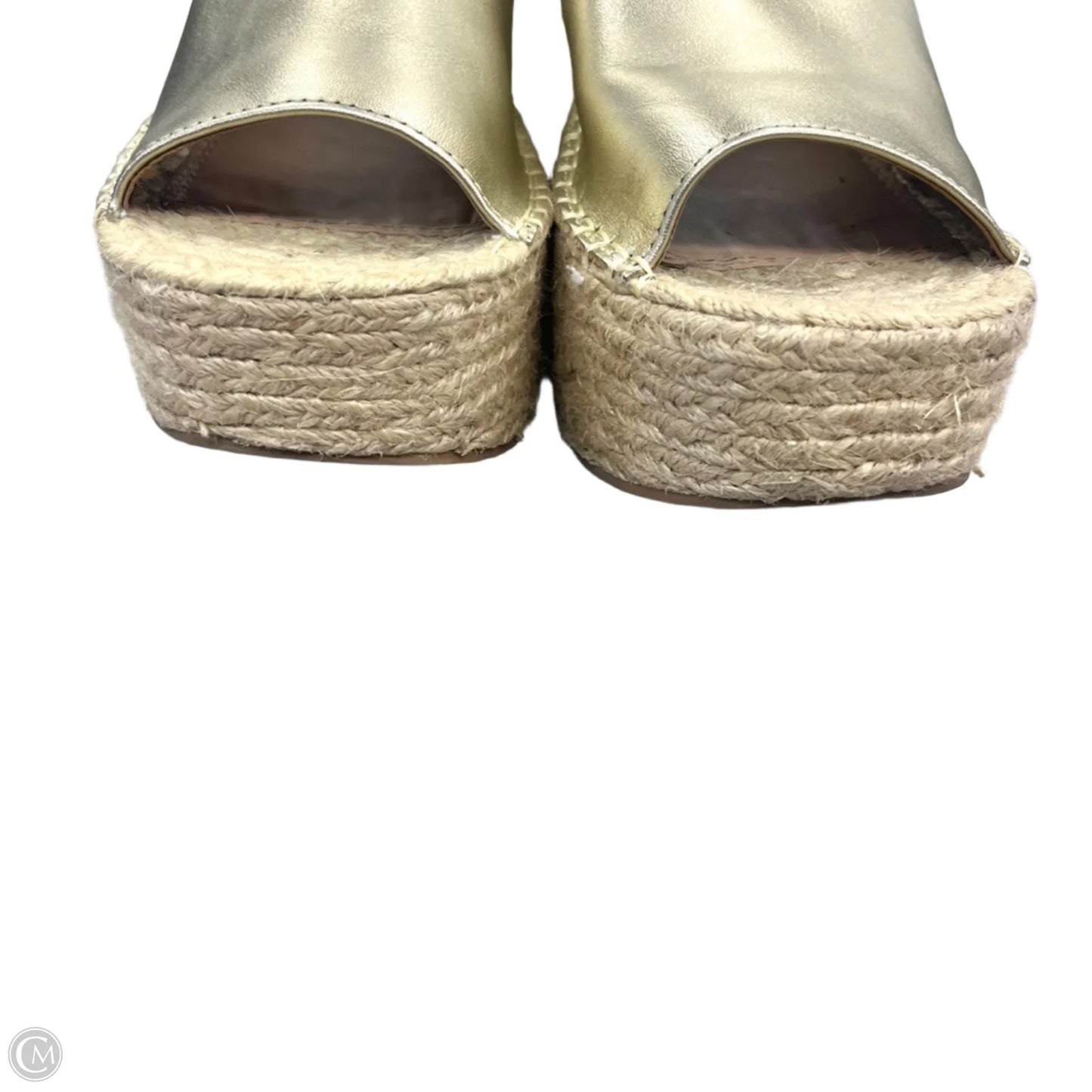 Sandals Heels Wedge By Aqua In Gold, Size: 6