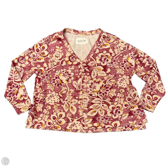 Top Long Sleeve By Pilcro In Red & Tan, Size: S