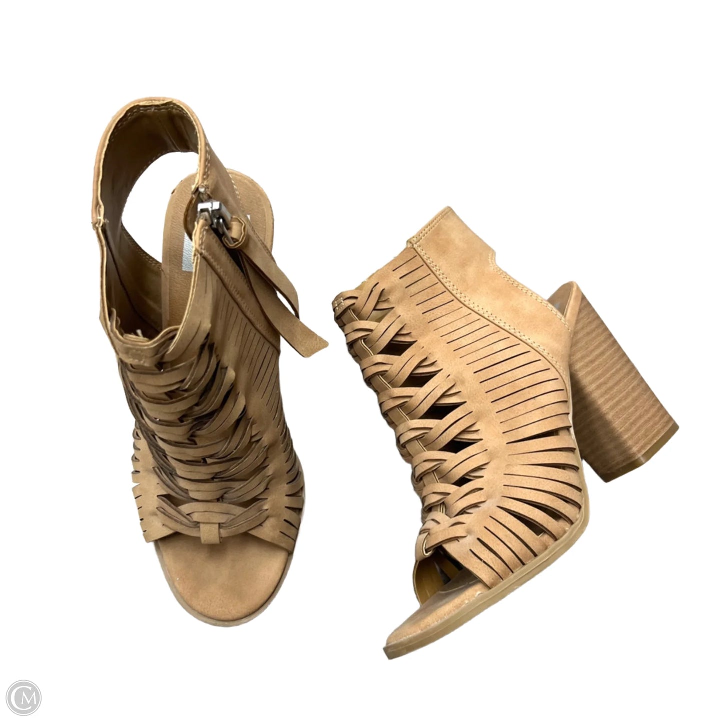 Sandals Heels Block By Dolce Vita In Tan, Size: 6
