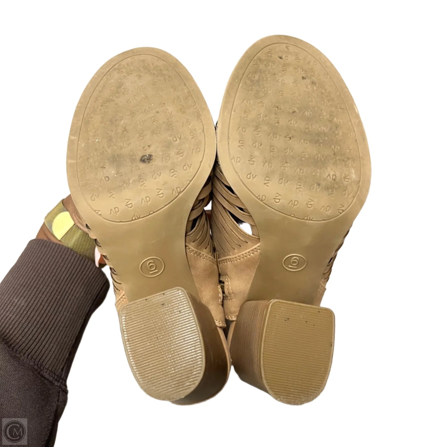 Sandals Heels Block By Dolce Vita In Tan, Size: 6