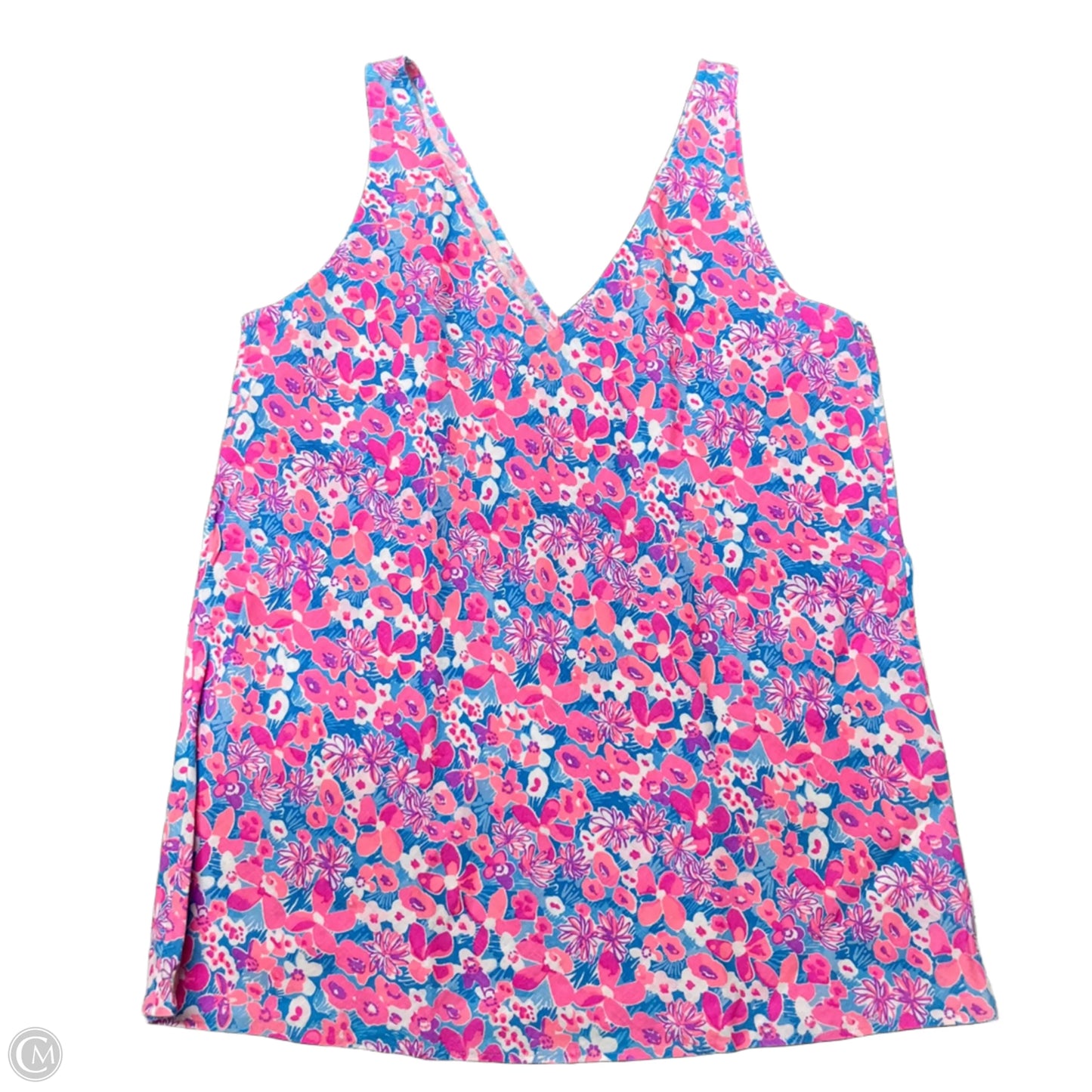 Top Sleeveless Designer By Lilly Pulitzer In Blue & Pink, Size: S