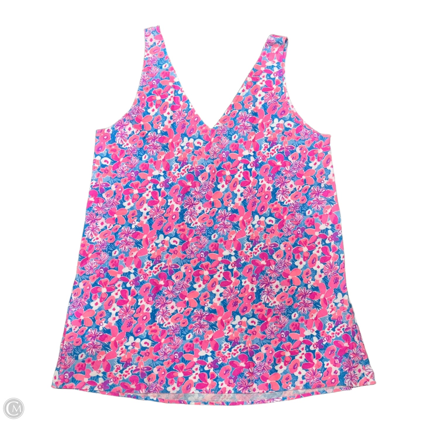 Top Sleeveless Designer By Lilly Pulitzer In Blue & Pink, Size: S