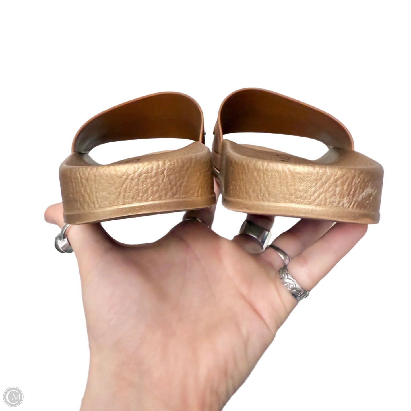 Sandals Designer By Valentino-mario In Bronze, Size: 6.5