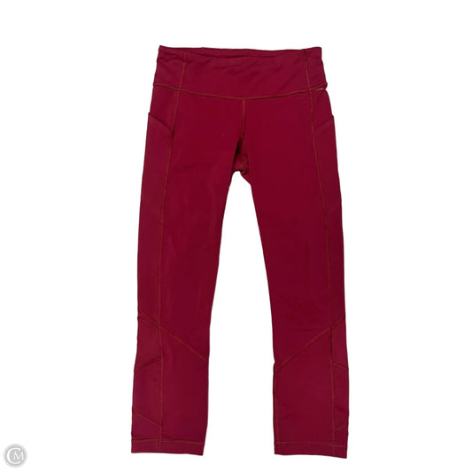 Athletic Leggings By Lululemon In Red, Size: 4