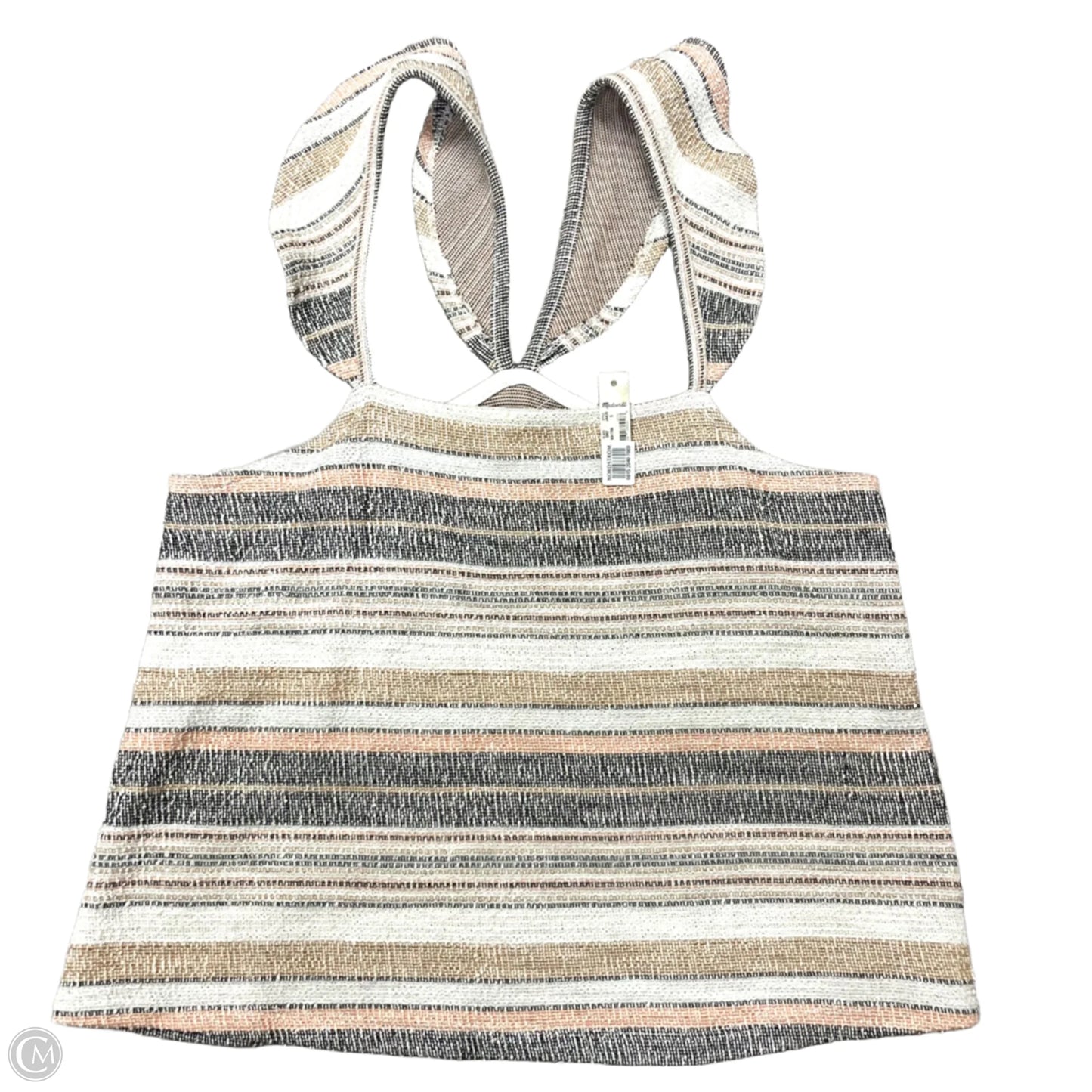 Top Sleeveless By Madewell In Grey & Orange, Size: S