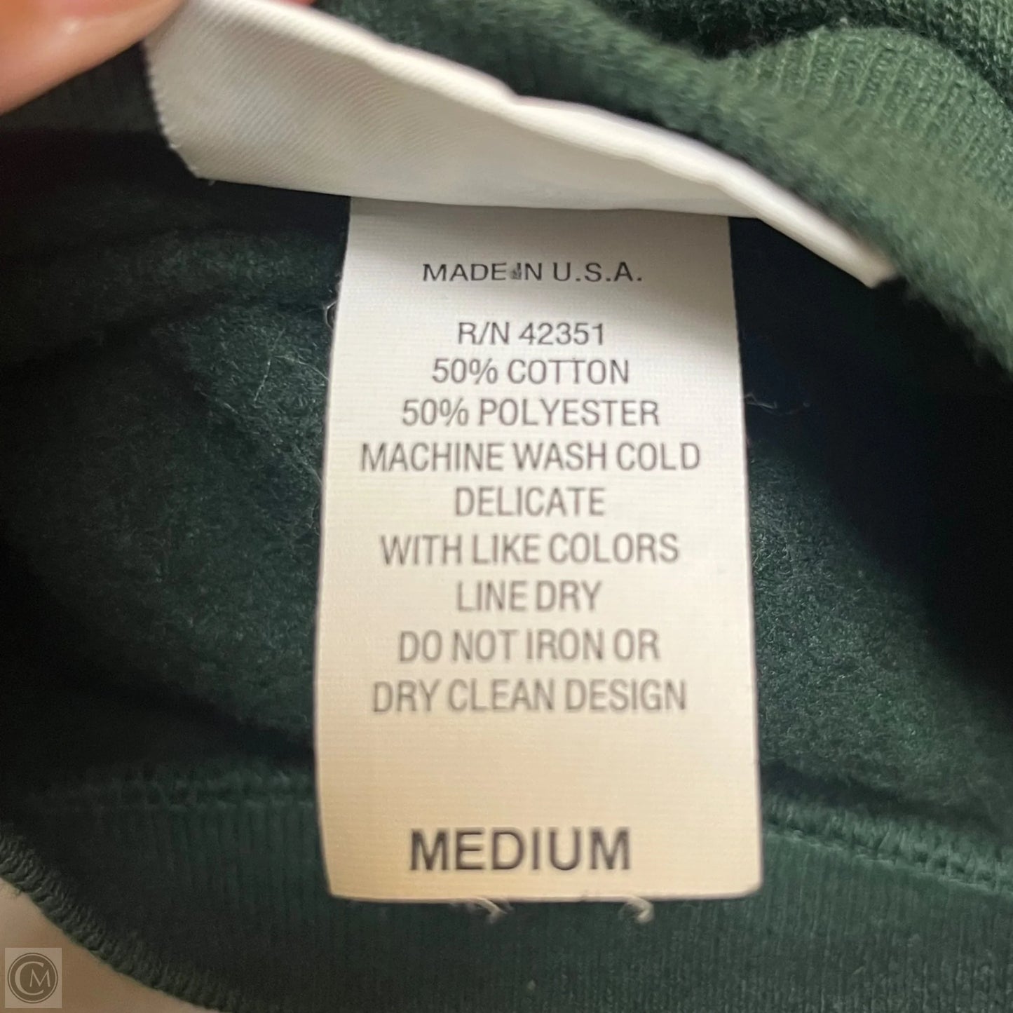 Sweatshirt Crewneck By Mbc In Green, Size: M