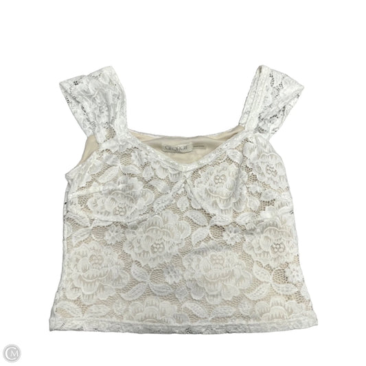 Top Sleeveless By Georgie In White, Size: M