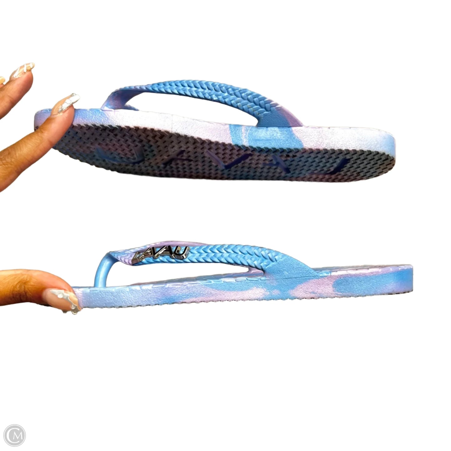Sandals Flats By Lavau In Blue & Purple, Size: 6