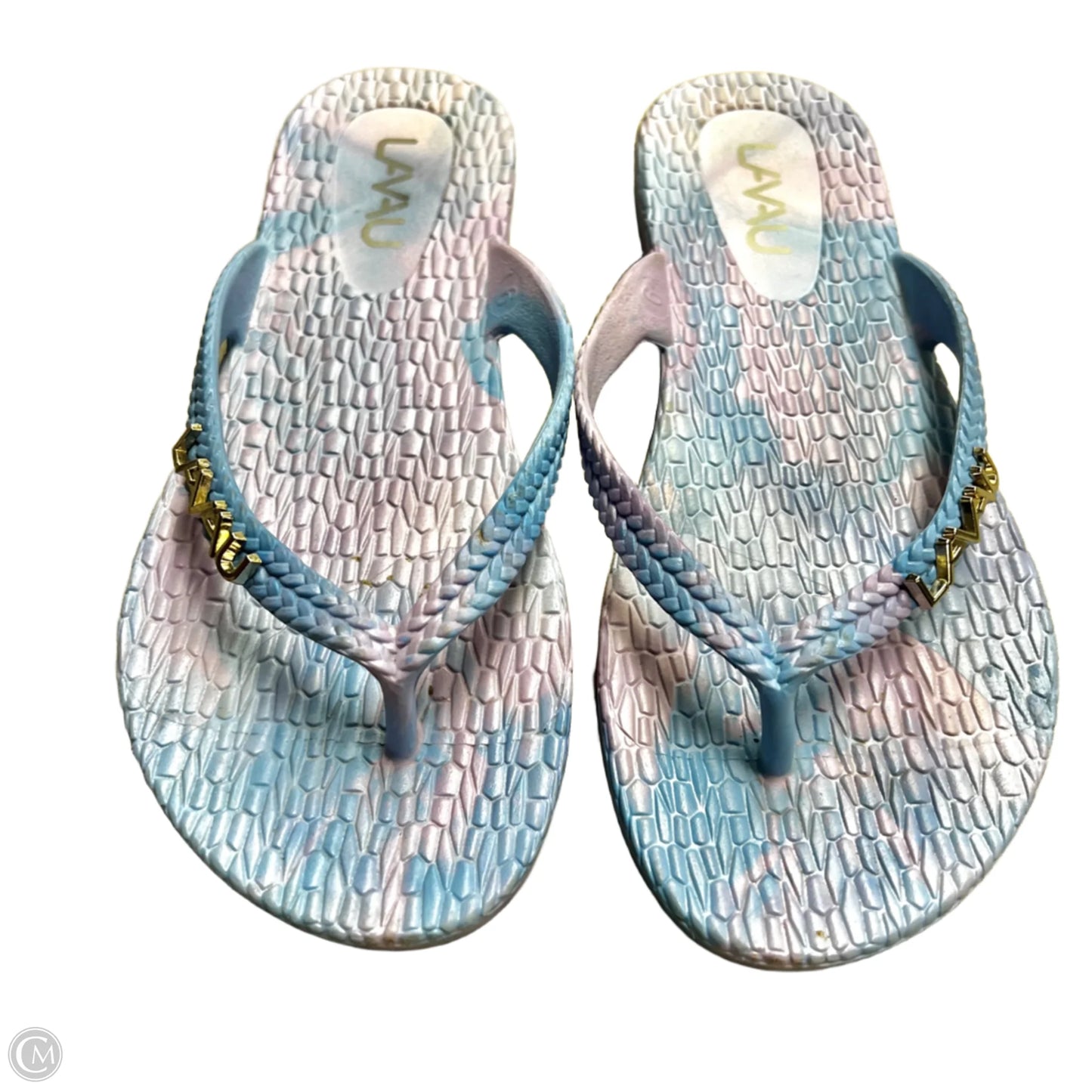 Sandals Flats By Lavau In Blue & Purple, Size: 6