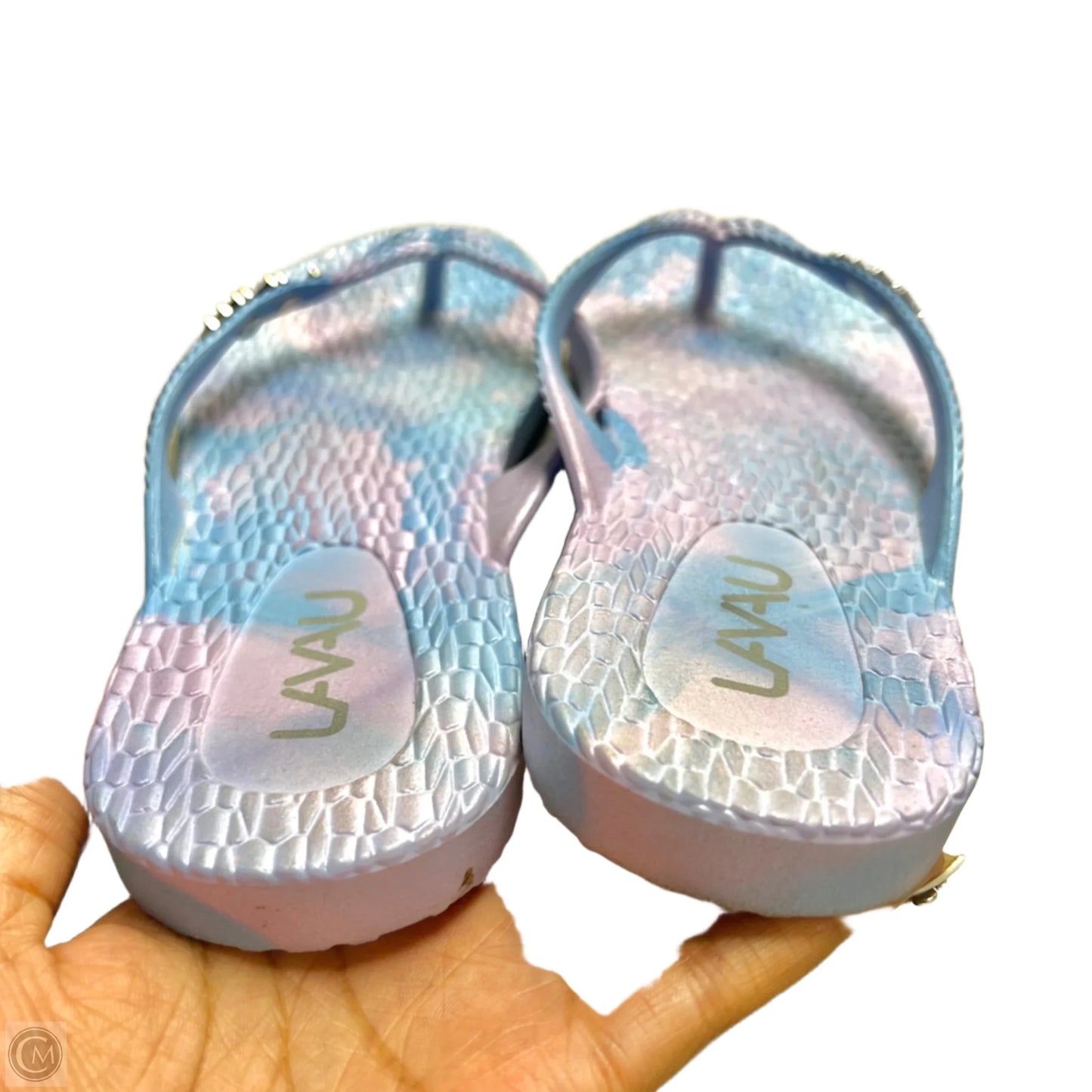 Sandals Flats By Lavau In Blue & Purple, Size: 6